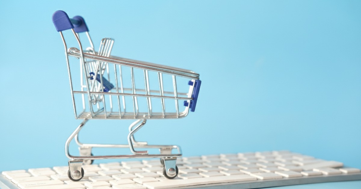 Carrinho de compras simulando o que é ticket médio